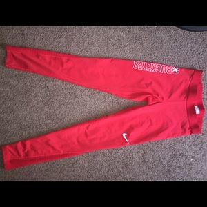 red buckeye nike leggings